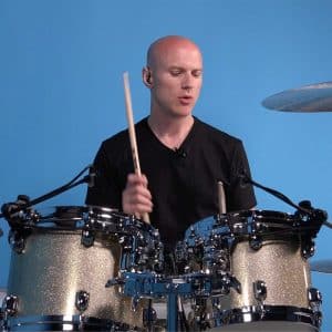 Zoom Drum Lessons Matt Ritter Playing Drums